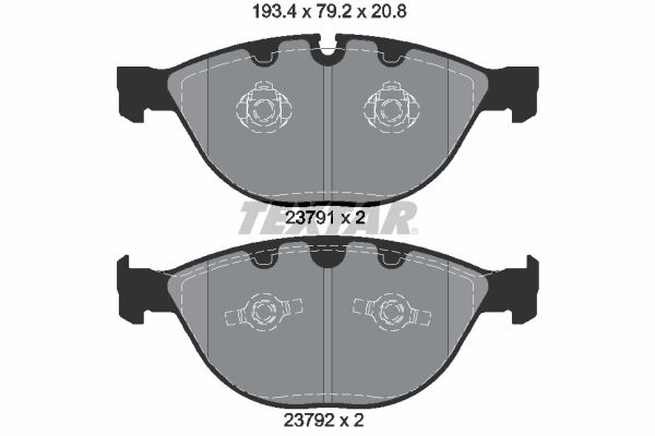 TEXTAR Комплект тормозных колодок, дисковый тормоз 2379101