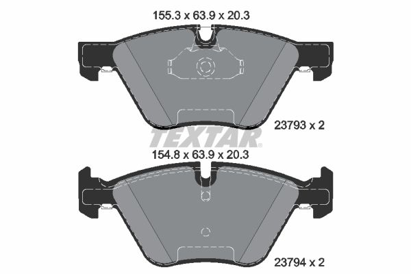 TEXTAR Комплект тормозных колодок, дисковый тормоз 2379301