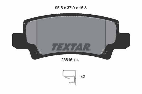 TEXTAR Комплект тормозных колодок, дисковый тормоз 2381601