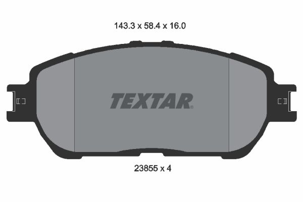 TEXTAR Комплект тормозных колодок, дисковый тормоз 2385501