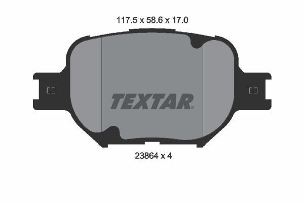 TEXTAR Комплект тормозных колодок, дисковый тормоз 2386401
