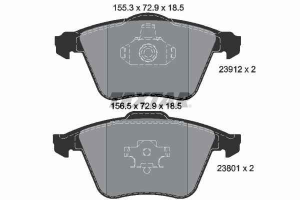 TEXTAR Комплект тормозных колодок, дисковый тормоз 2391201