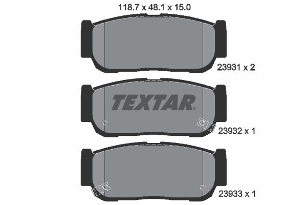 TEXTAR Комплект тормозных колодок, дисковый тормоз 2393101