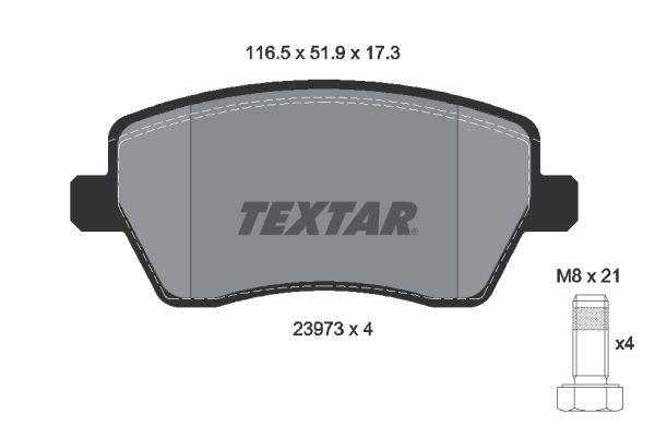 TEXTAR Комплект тормозных колодок, дисковый тормоз 2397301