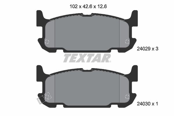 TEXTAR Комплект тормозных колодок, дисковый тормоз 2402901