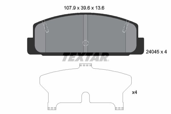 TEXTAR Комплект тормозных колодок, дисковый тормоз 2404501