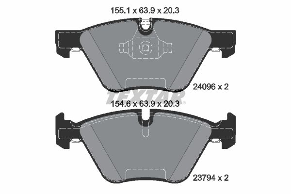 TEXTAR Комплект тормозных колодок, дисковый тормоз 2409601