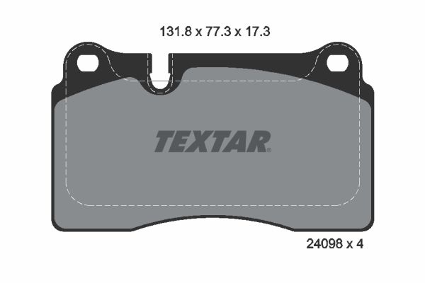 TEXTAR Комплект тормозных колодок, дисковый тормоз 2409801