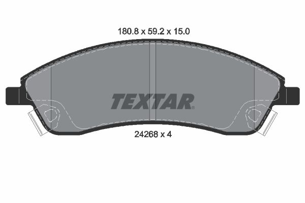 TEXTAR Комплект тормозных колодок, дисковый тормоз 2426801