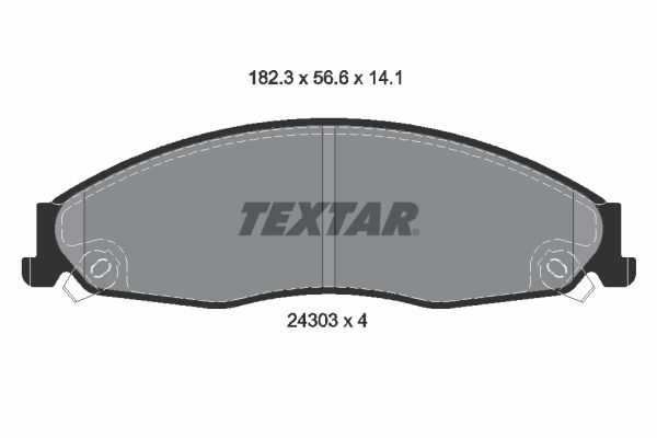 TEXTAR Комплект тормозных колодок, дисковый тормоз 2430301