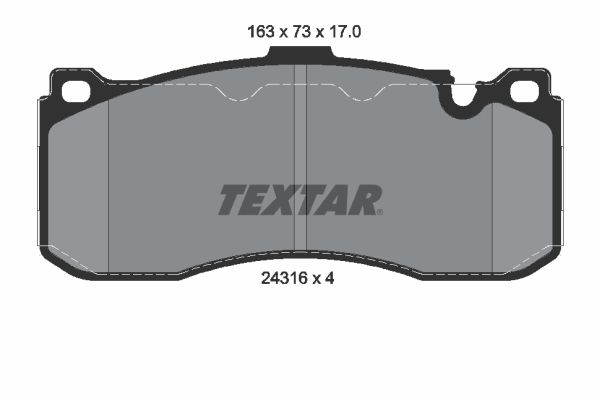 TEXTAR Комплект тормозных колодок, дисковый тормоз 2431601