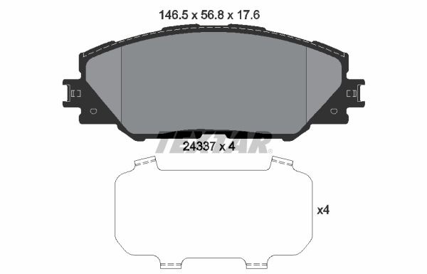 TEXTAR Piduriklotsi komplekt,ketaspidur 2433701