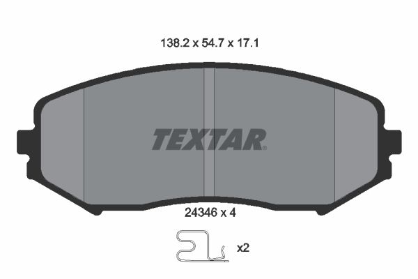 TEXTAR Комплект тормозных колодок, дисковый тормоз 2434601