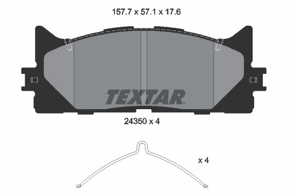 TEXTAR Piduriklotsi komplekt,ketaspidur 2435001