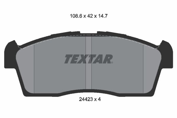 TEXTAR Комплект тормозных колодок, дисковый тормоз 2442301