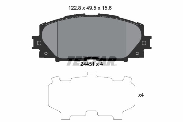 TEXTAR Piduriklotsi komplekt,ketaspidur 2445101