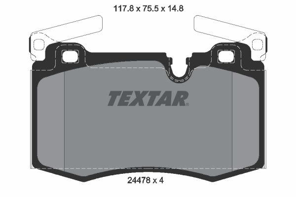 TEXTAR Комплект тормозных колодок, дисковый тормоз 2447801