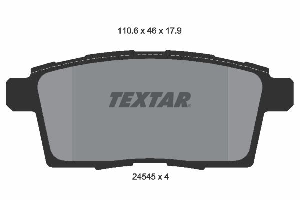 TEXTAR Комплект тормозных колодок, дисковый тормоз 2454501