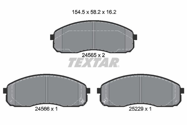 TEXTAR Комплект тормозных колодок, дисковый тормоз 2456501