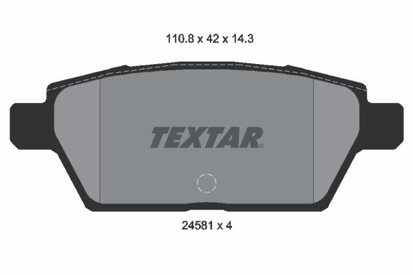 TEXTAR Комплект тормозных колодок, дисковый тормоз 2458102