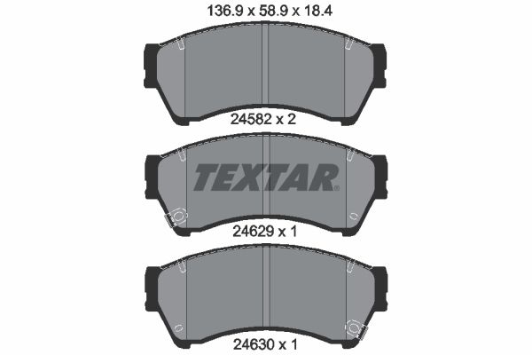 TEXTAR Комплект тормозных колодок, дисковый тормоз 2458202