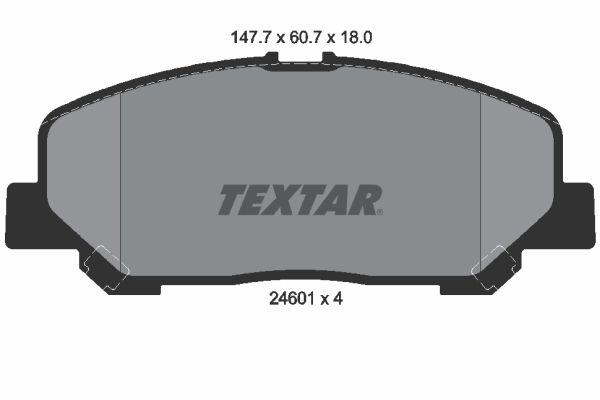 TEXTAR Комплект тормозных колодок, дисковый тормоз 2460101