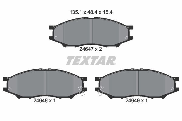 TEXTAR Комплект тормозных колодок, дисковый тормоз 2464701