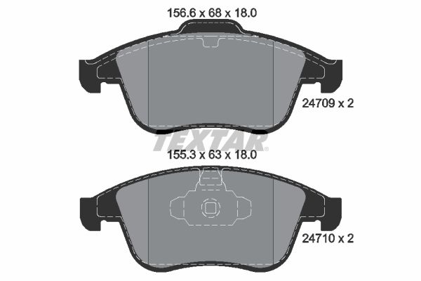 TEXTAR Piduriklotsi komplekt,ketaspidur 2470901