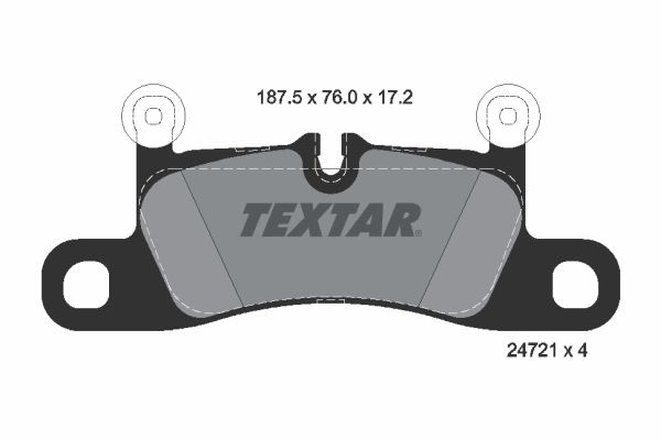 TEXTAR Комплект тормозных колодок, дисковый тормоз 2472101