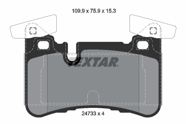 TEXTAR Комплект тормозных колодок, дисковый тормоз 2473301
