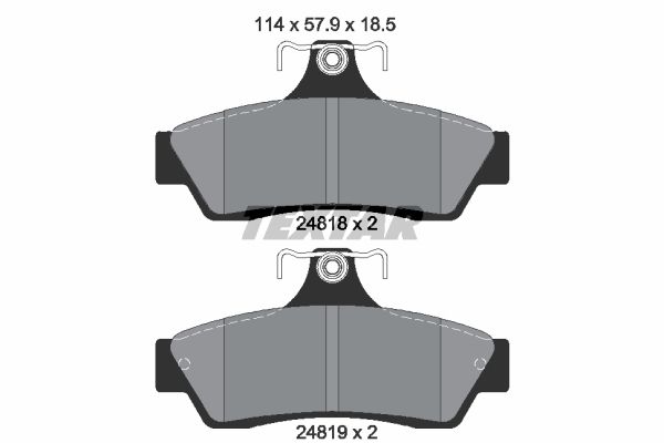 TEXTAR Комплект тормозных колодок, дисковый тормоз 2481801