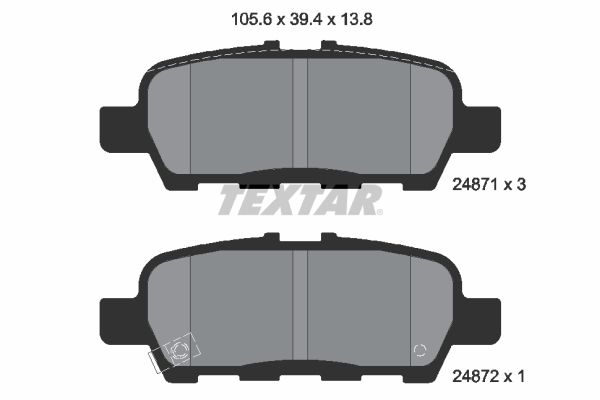 TEXTAR Комплект тормозных колодок, дисковый тормоз 2487101