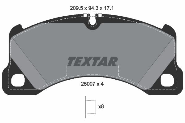 TEXTAR Комплект тормозных колодок, дисковый тормоз 2500701