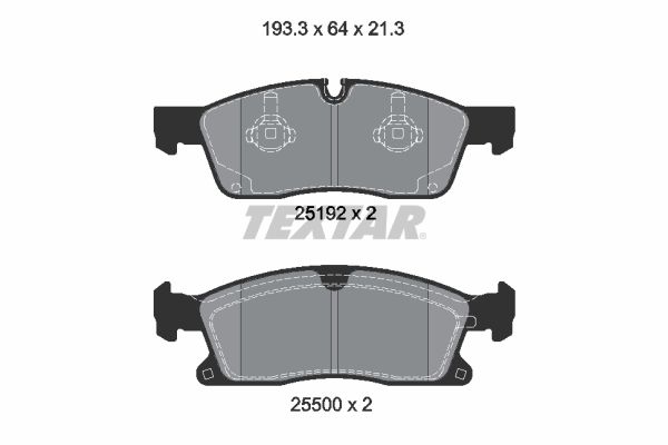 TEXTAR Комплект тормозных колодок, дисковый тормоз 2519202