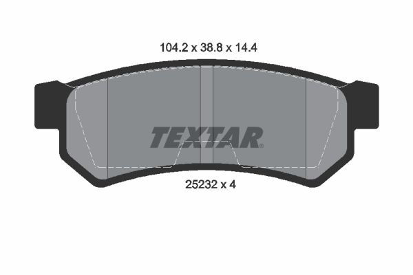 TEXTAR Комплект тормозных колодок, дисковый тормоз 2523201