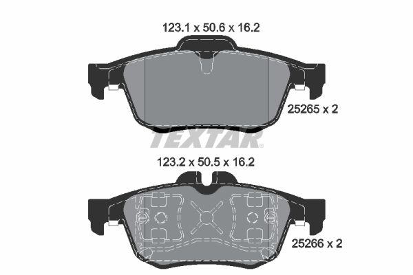 TEXTAR Комплект тормозных колодок, дисковый тормоз 2526501