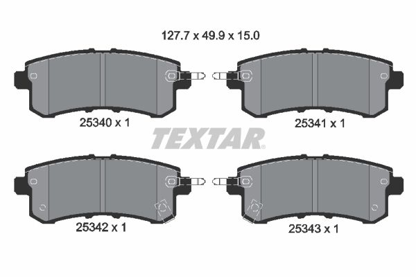 TEXTAR Piduriklotsi komplekt,ketaspidur 2534001