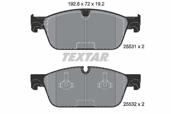 TEXTAR Piduriklotsi komplekt,ketaspidur 2553101