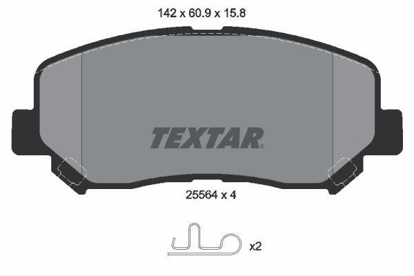 TEXTAR Piduriklotsi komplekt,ketaspidur 2556401