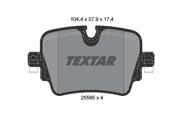 TEXTAR Комплект тормозных колодок, дисковый тормоз 2558501