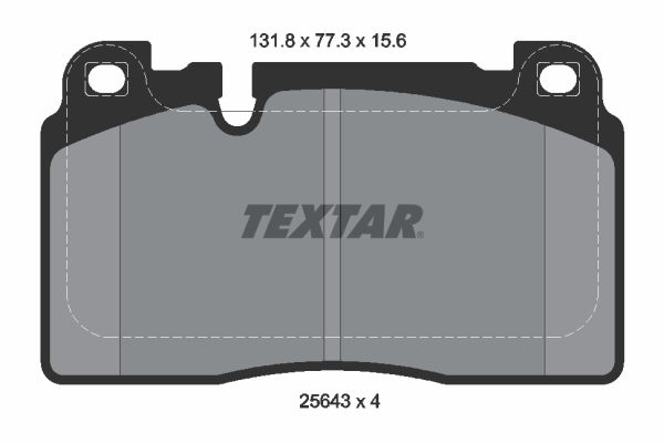 TEXTAR Комплект тормозных колодок, дисковый тормоз 2564302