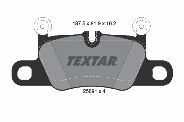 TEXTAR Комплект тормозных колодок, дисковый тормоз 2569101