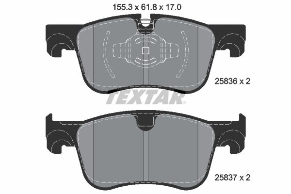 TEXTAR Комплект тормозных колодок, дисковый тормоз 2583601