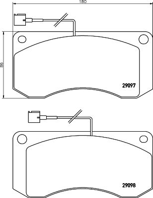 TEXTAR Комплект тормозных колодок, дисковый тормоз 2909702