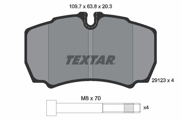 TEXTAR Piduriklotsi komplekt,ketaspidur 2912303