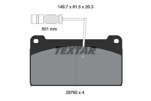 TEXTAR Piduriklotsi komplekt,ketaspidur 2976502