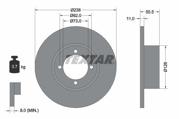 TEXTAR Piduriketas 92005400