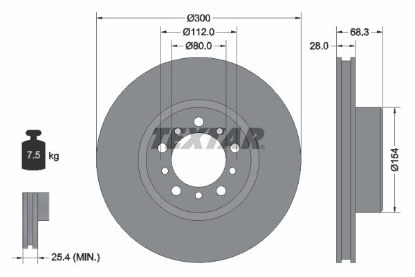 TEXTAR Тормозной диск 92032500