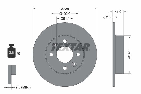 TEXTAR Piduriketas 92036000