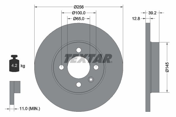 TEXTAR Тормозной диск 92041700